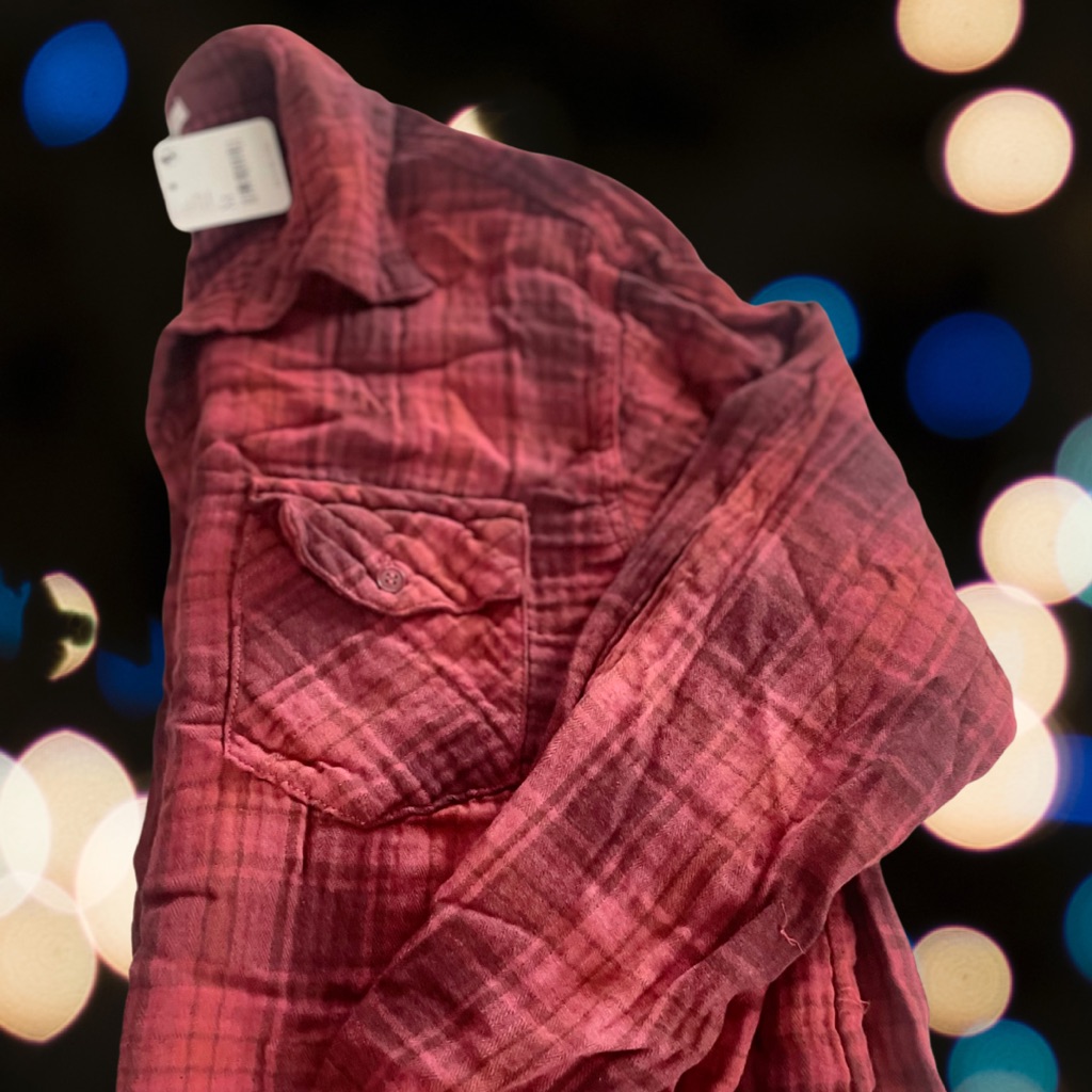Brand New With Tags Free People Button Down Flannel Dress/Sweater